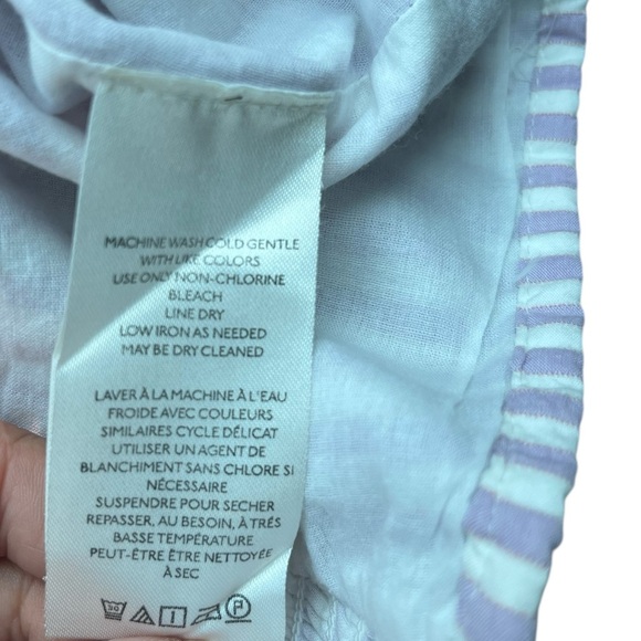 Anthropologie Striped Bustier Crop Top Purple Plus size 1x NWT - Picture 6 of 7